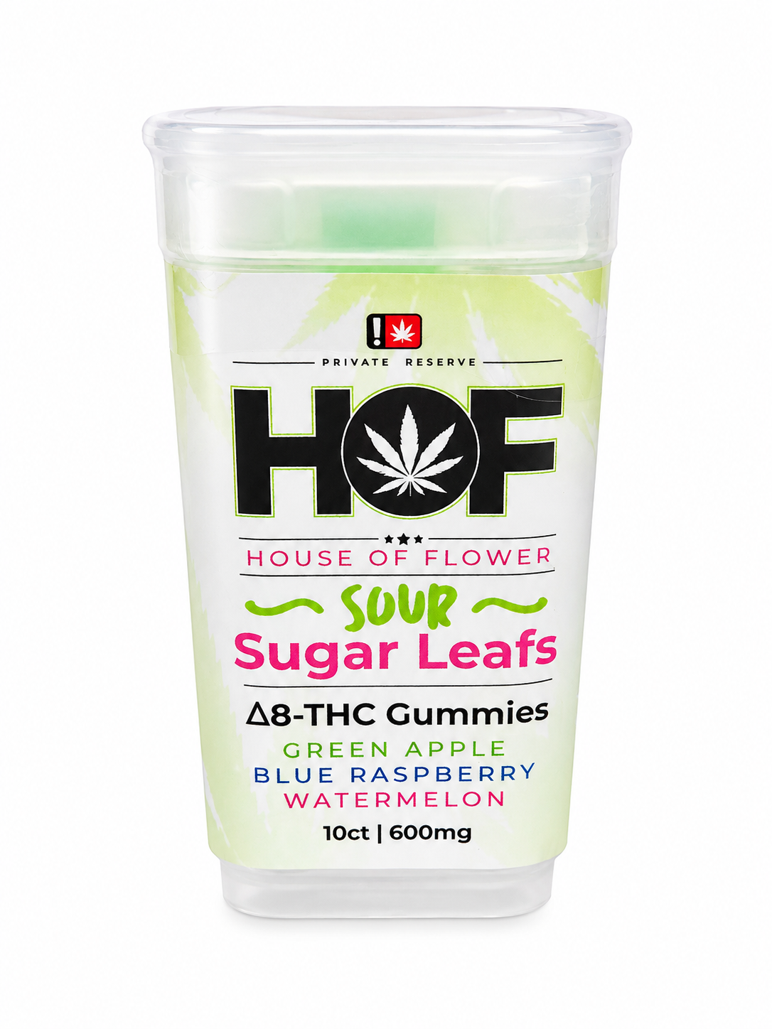 House Of Flower Sour Sugar Leaf Gummies (10ct) 600mg
