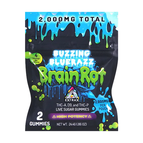 Delta Extrax Brain Rot Gummies | (2ct) 2000mg