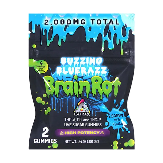 Delta Extrax Brain Rot Gummies | (2ct) 2000mg